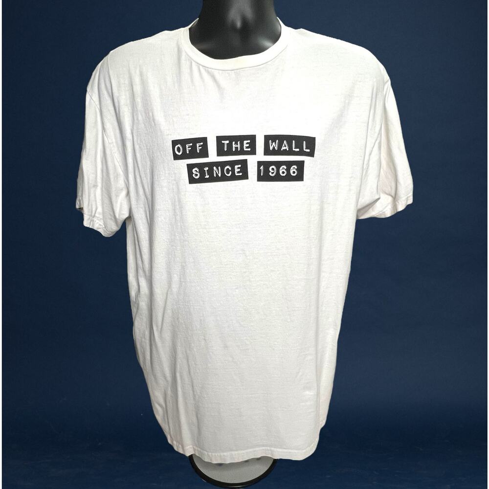 Vans T-Shirt Baker Skateboards Off The Wall 1966 Classic Fit White Mens Large